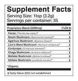 ADAPTOGENIC Powder | 7 Medicinal Mushrooms + Cacao