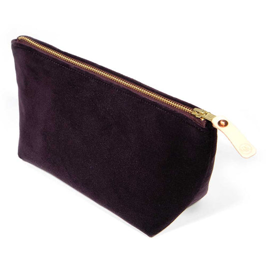 Aubergine Velvet Travel Clutch