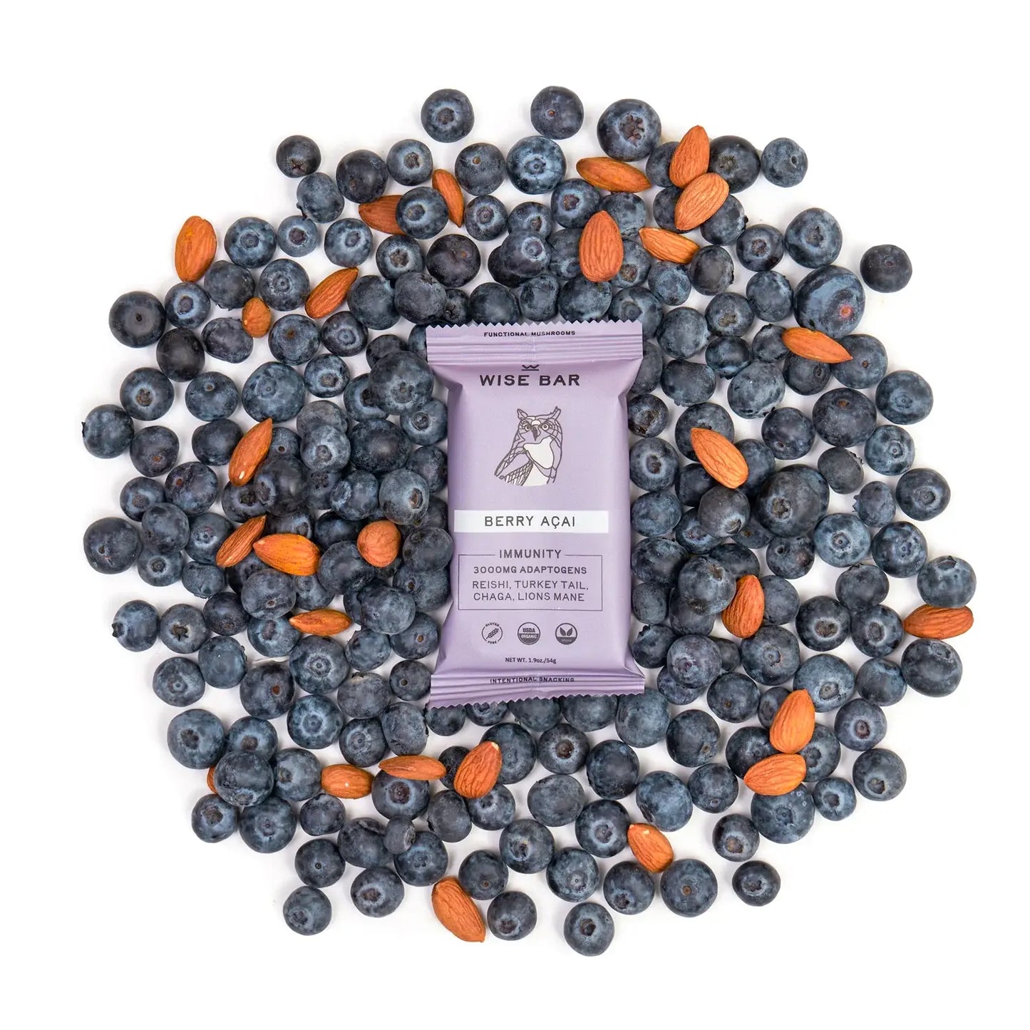 Adaptogen Mushroom Nutrition Bar in Berry Açaí