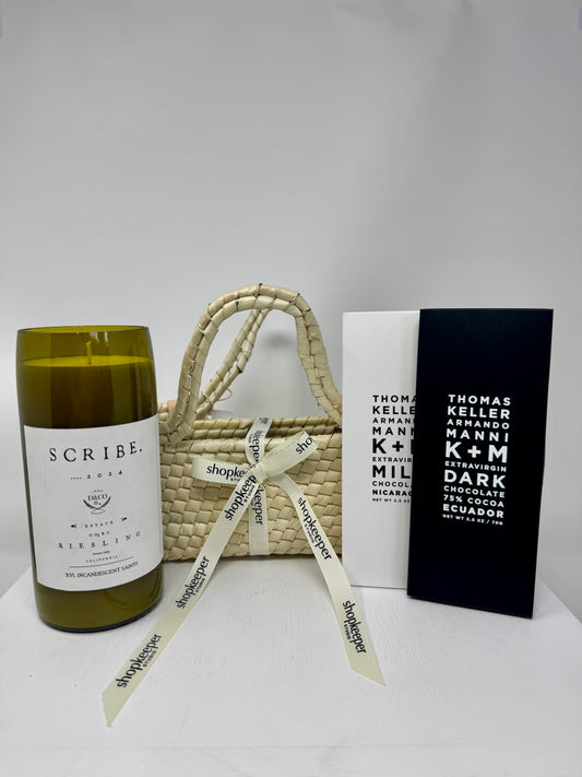 Candle and Cocoa Basket