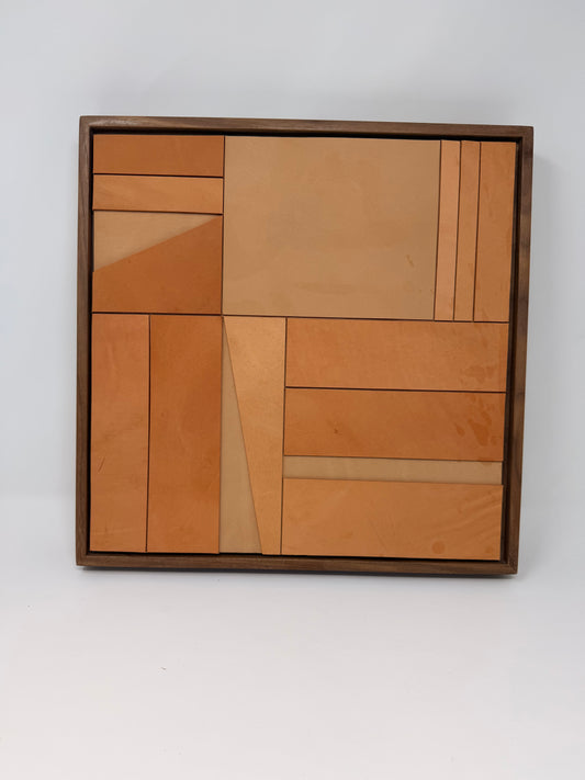 Cut Leather Assemblage by Melissa Steenport