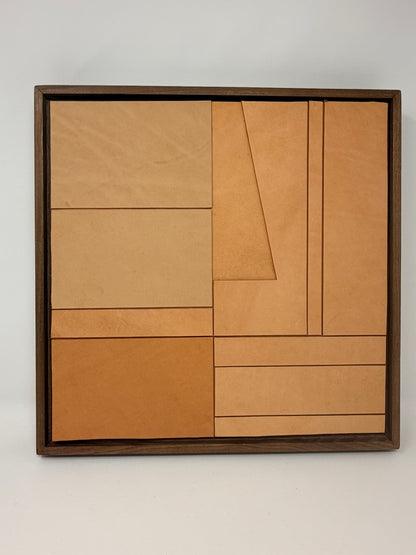 Cut Leather Assemblage by Melissa Steenport