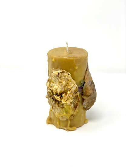 Candle of Flora Beeswax by Louesa Roebuck