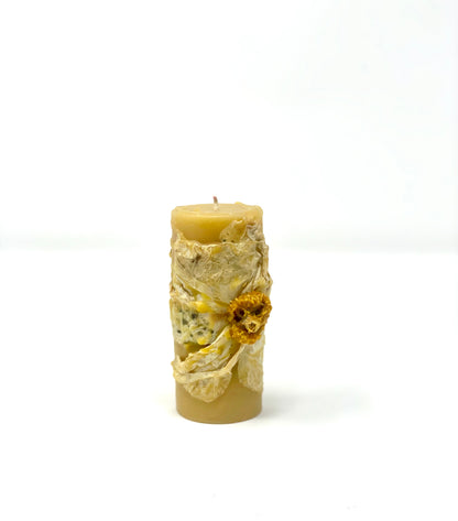 Candle of Flora Beeswax Small Pillar by Louesa Roebuck