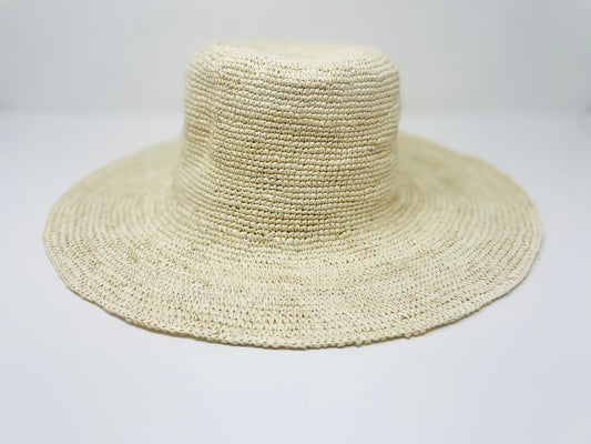 Packable Crochet Bucket Hat in Handcrafted Toquilla Straw by Hampui