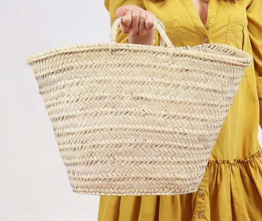 Basket Hand Woven Market Tote Medium