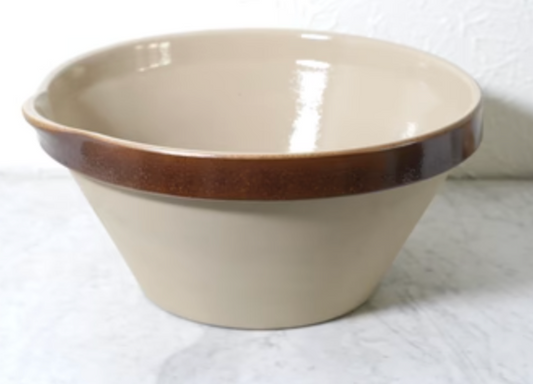 Vintage Pottery  Mixing Bowl with Spout