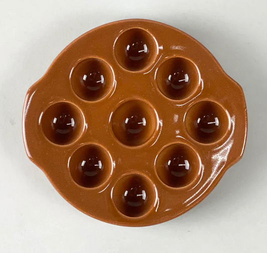 Vintage Pottery Escargot Dish