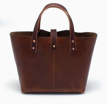 Wax Brown Leather Mini Tote bag