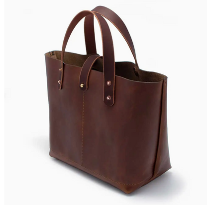 Wax Brown Leather Mini Tote bag