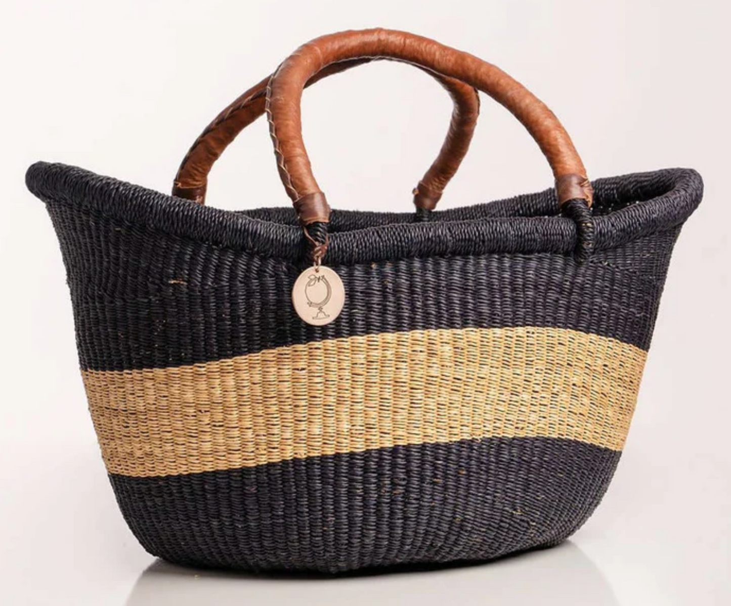 Basket  - The Victoria  - Style No.2 Petite in Handwoven Straw