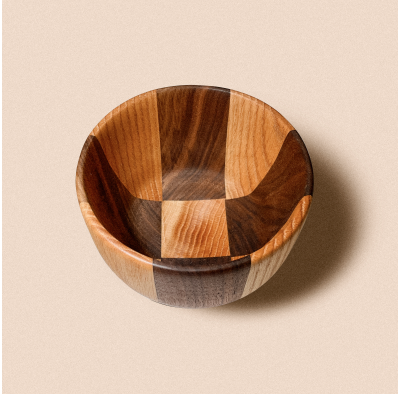 Bowl in Checkered Wood