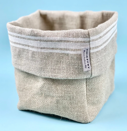 Culinary Bread Basket in French Linen