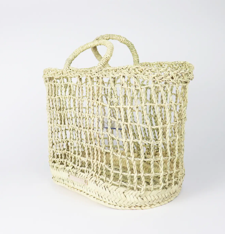 Basket in Open Weave Palm