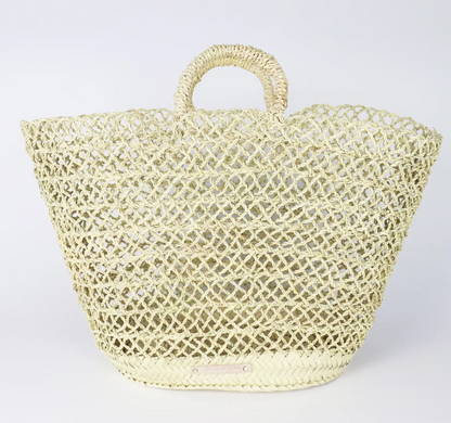 Basket in Open Weave Straw