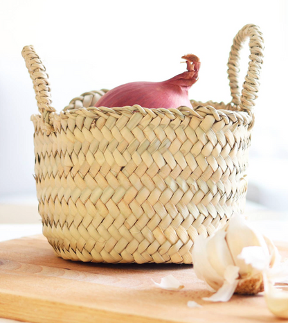 Basket in Woven Straw Tiny