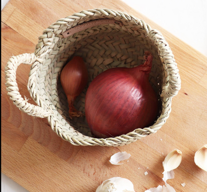 Basket in Woven Straw Tiny