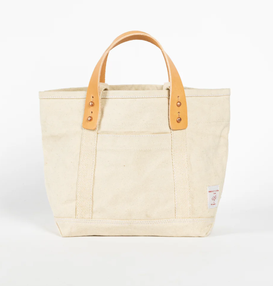 Lunch Tote in Canvas and Leather