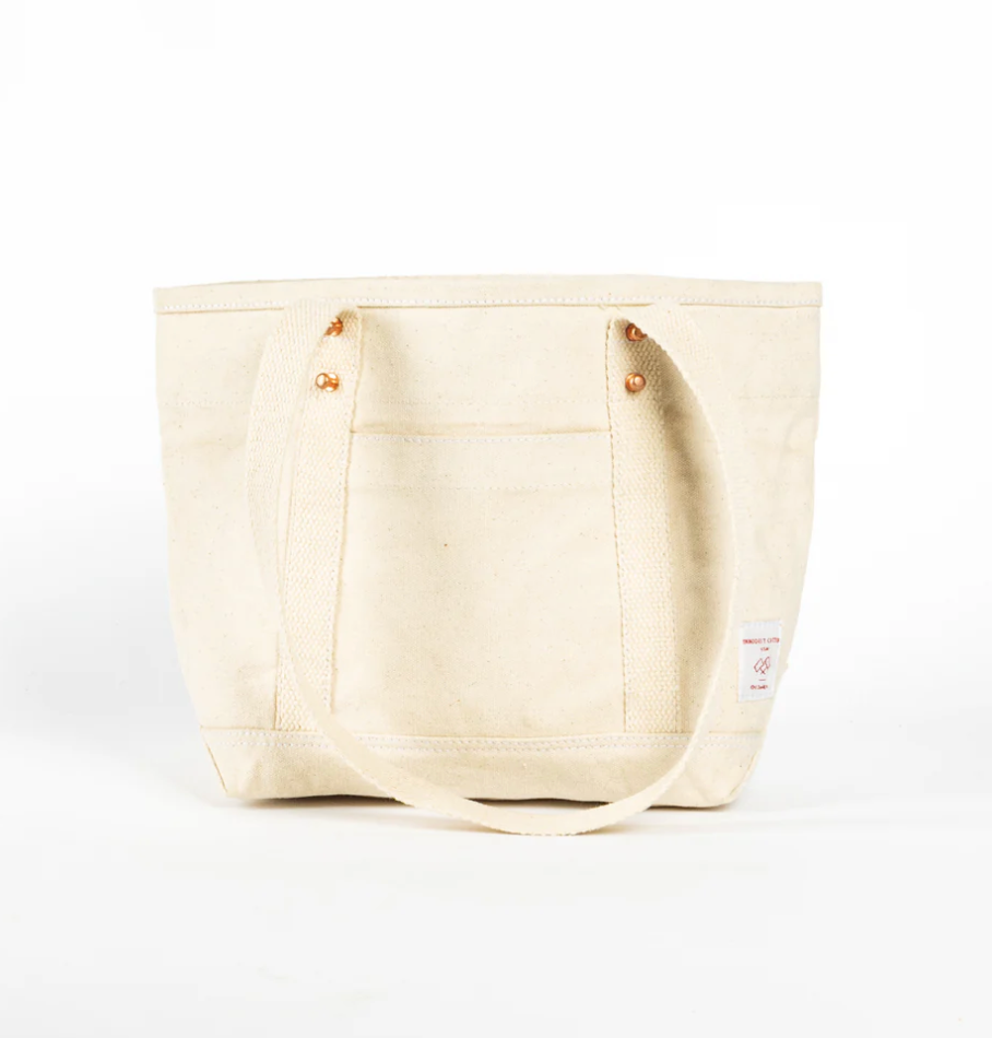 Lunch Tote in Canvas and Leather