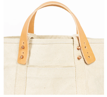 Lunch Tote in Canvas and Leather