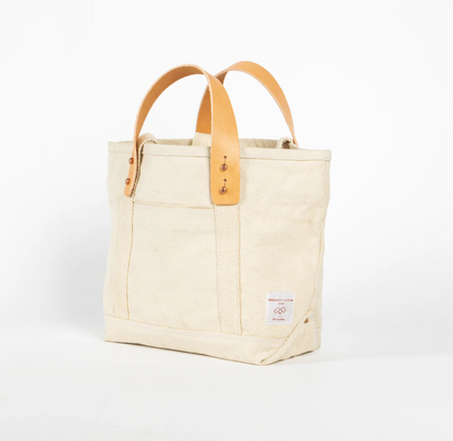 Lunch Tote in Canvas and Leather