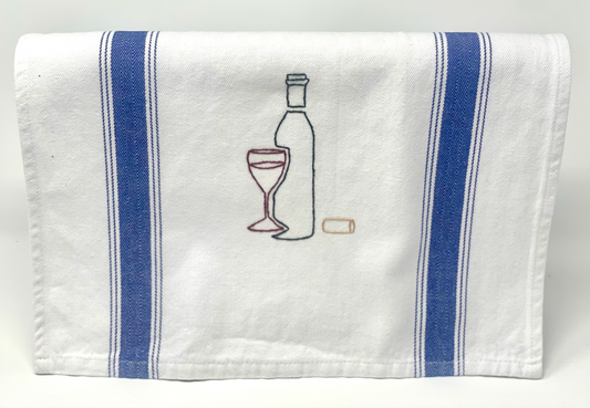 Dish/Bar Towel Hand-Embroidered in Sonoma