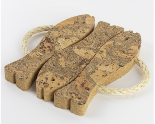 WHLSL Natural Cork 5 fish trivet MSRP 42
