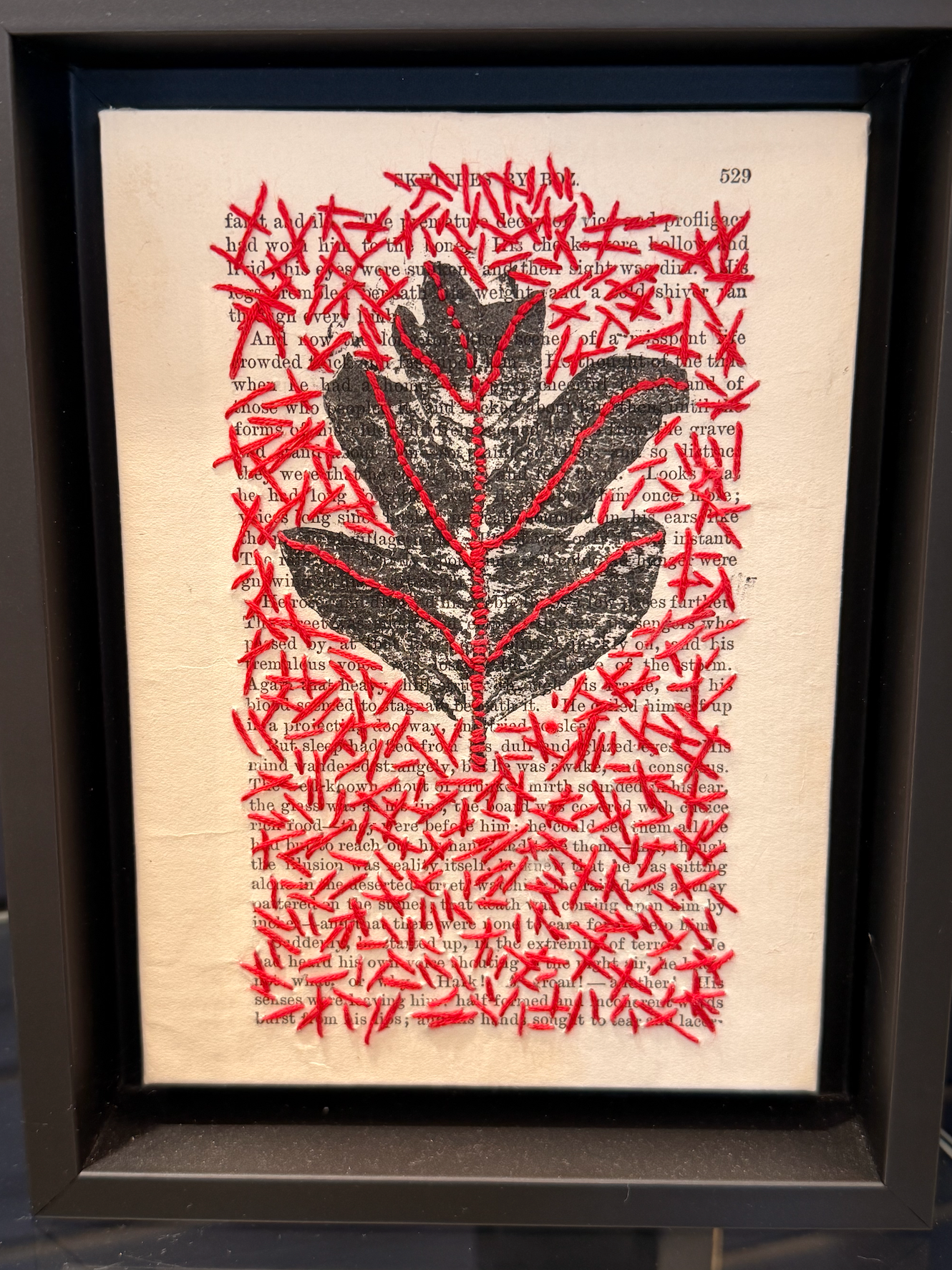 Hidden Passages Stitched Book page by Kate Rogers