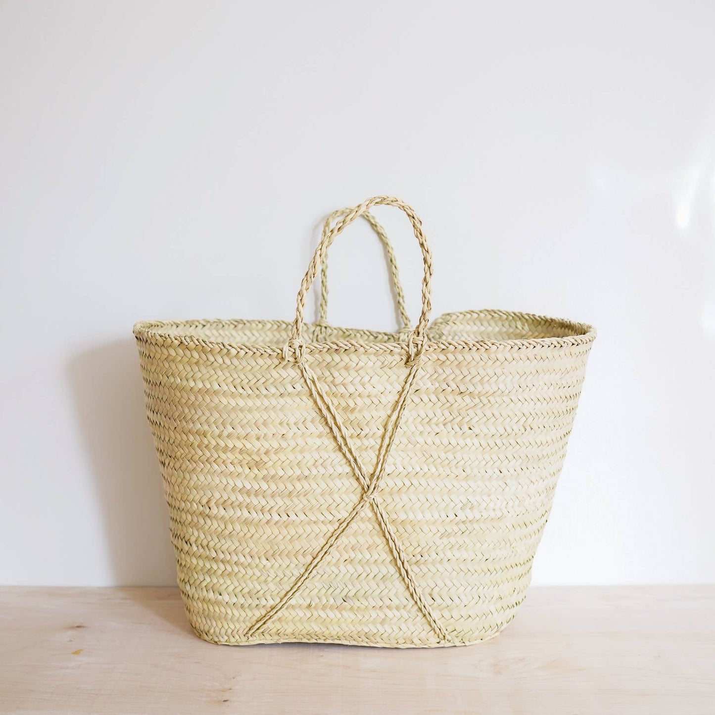 Basket in Straw Provence Cross French  Large -