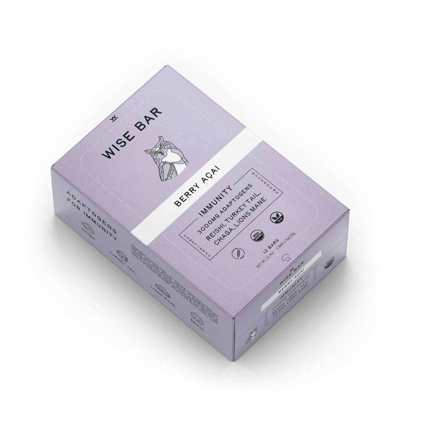 Adaptogen Mushroom Nutrition Bar in Berry Açaí